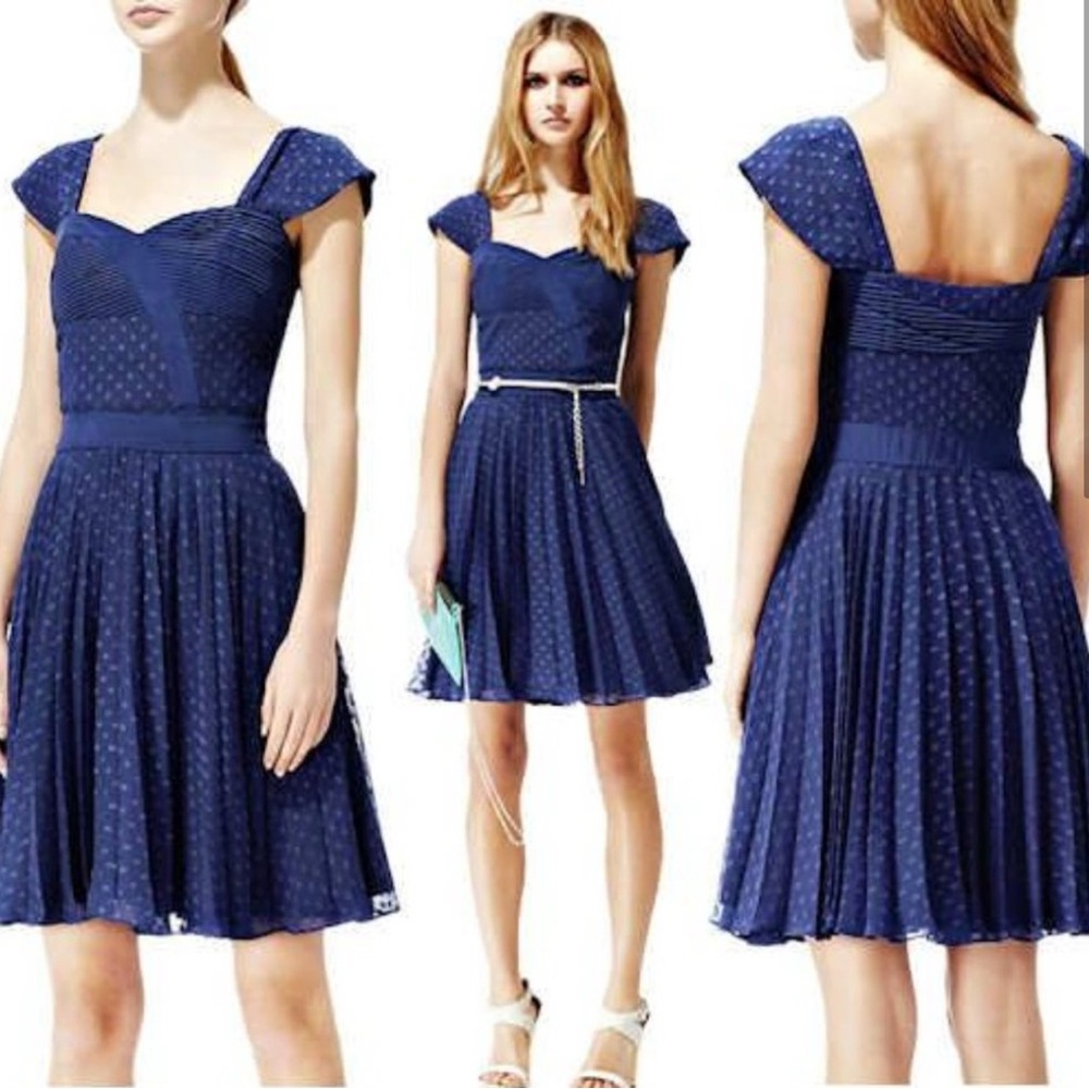 Reiss Melia Pleated Chiffon Dress - 2